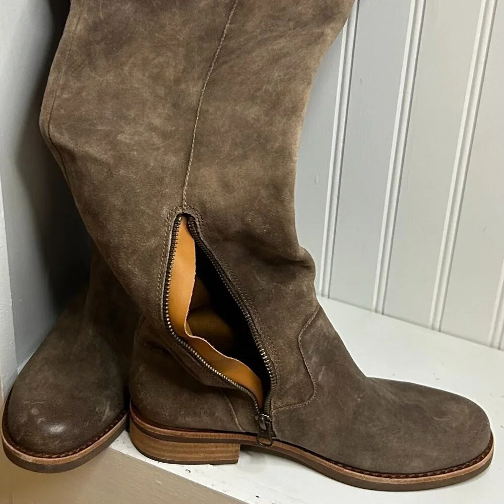 Kork-Ease Womens Suede Round Toe Knee-High Boots Size 6.5